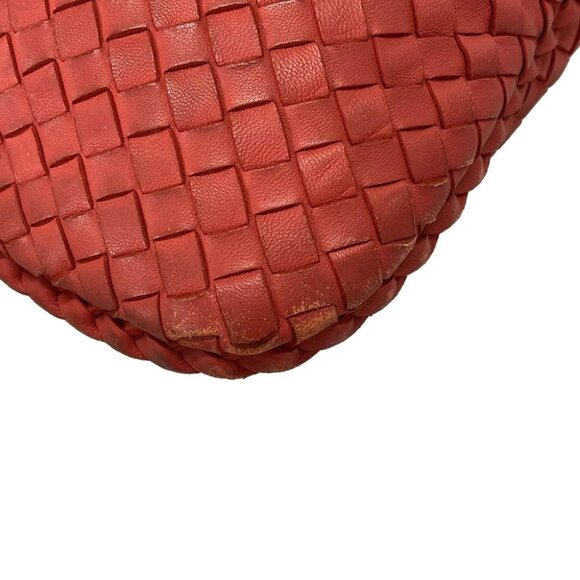 Auth BOTTEGA VENETA Large Veneta bag - Red Leather Handbag - Picture 7 of 14